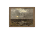 Vintage Framed Canvas Art // Framed Vintage Print // Vintage Painting // Moody Dark Landscape Wall Art // Farmhouse print //#LAN-269