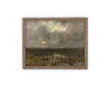 Vintage Framed Canvas Art // Framed Vintage Print // Vintage Painting // Moody Dark Landscape Wall Art // Farmhouse print //#LAN-269