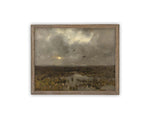 Vintage Framed Canvas Art // Framed Vintage Print // Vintage Painting // Moody Dark Landscape Wall Art // Farmhouse print //#LAN-269