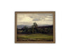 Vintage Framed Canvas Art // Framed Vintage Print // Vintage Painting // Vintage Green Moody Landscape // Farmhouse print //#LAN-267