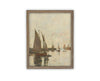 Vintage Framed Canvas Art // Framed Vintage Nautical Print // Vintage Painting // Sailboat Art // Beach House print //#COAS-147