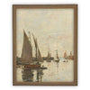 Vintage Framed Canvas Art // Framed Vintage Nautical Print // Vintage Painting // Sailboat Art // Beach House print //#COAS-147