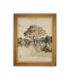 Vintage Framed Canvas Art // Framed Vintage Print // Vintage Painting // Muted Landscape Print // Farmhouse print //#LAN-273
