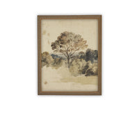 Vintage Framed Canvas Art // Framed Vintage Print // Vintage Painting // Muted Landscape Print // Farmhouse print //#LAN-273