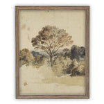 Vintage Framed Canvas Art // Framed Vintage Print // Vintage Painting // Muted Landscape Print // Farmhouse print //#LAN-273