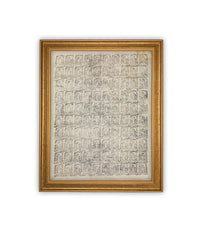 Vintage Framed Canvas Art // Framed Vintage Print // Vintage Painting // Neutral Minimalist Tapestry Art // Farmhouse print //#MSC-105