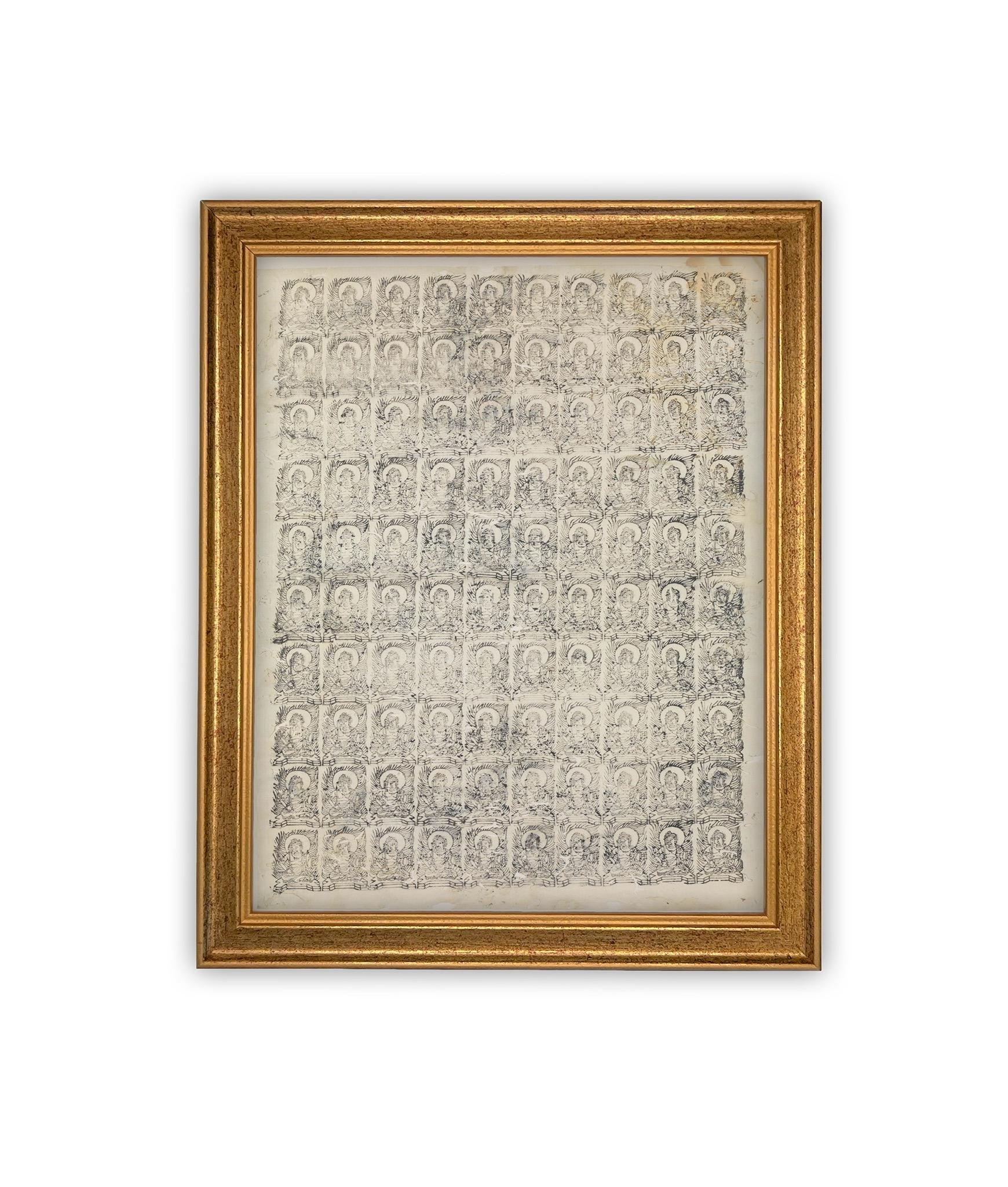 Vintage Framed Canvas Art // Framed Vintage Print // Vintage Painting // Neutral Minimalist Tapestry Art // Farmhouse print //#MSC-105