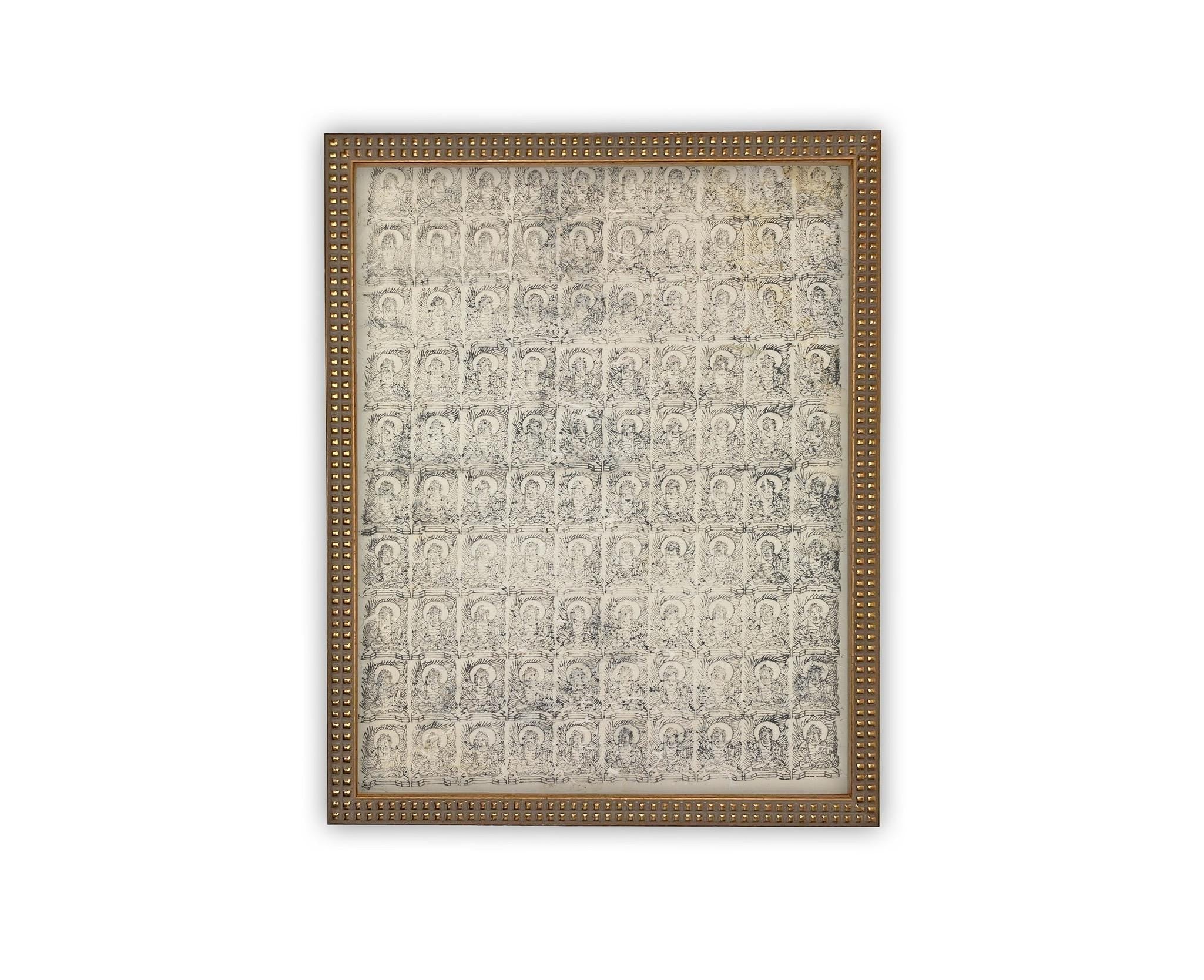 Vintage Framed Canvas Art // Framed Vintage Print // Vintage Painting // Neutral Minimalist Tapestry Art // Farmhouse print //#MSC-105