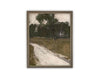 Vintage Framed Canvas Art // Framed Vintage Print // Vintage Painting // Vintage Green Moody Landscape // Farmhouse print //#LAN-274