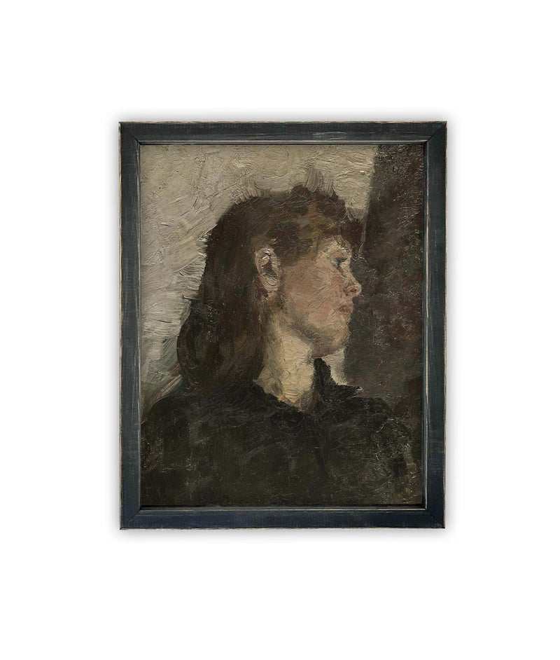 Vintage Framed Canvas Art // Framed Vintage Print // Vintage Painting // Vintage Portrait of a Woman // Farmhouse print //#P-552
