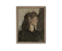 Vintage Framed Canvas Art // Framed Vintage Print // Vintage Painting // Vintage Portrait of a Woman // Farmhouse print //#P-552