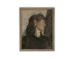 Vintage Framed Canvas Art // Framed Vintage Print // Vintage Painting // Vintage Portrait of a Woman // Farmhouse print //#P-552