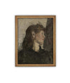 Vintage Framed Canvas Art // Framed Vintage Print // Vintage Painting // Vintage Portrait of a Woman // Farmhouse print //#P-552