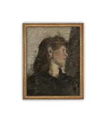 Vintage Framed Canvas Art // Framed Vintage Print // Vintage Painting // Vintage Portrait of a Woman // Farmhouse print //#P-552
