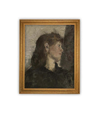 Vintage Framed Canvas Art // Framed Vintage Print // Vintage Painting // Vintage Portrait of a Woman // Farmhouse print //#P-552