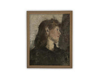 Vintage Framed Canvas Art // Framed Vintage Print // Vintage Painting // Vintage Portrait of a Woman // Farmhouse print //#P-552