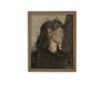 Vintage Framed Canvas Art // Framed Vintage Print // Vintage Painting // Vintage Portrait of a Woman // Farmhouse print //#P-552