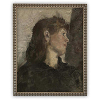 Vintage Framed Canvas Art // Framed Vintage Print // Vintage Painting // Vintage Portrait of a Woman // Farmhouse print //#P-552