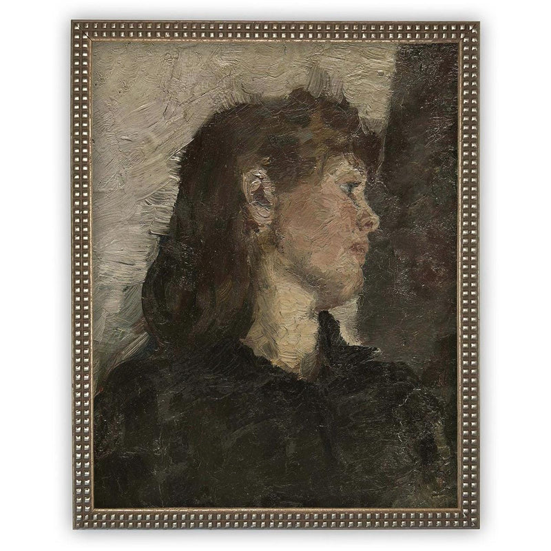 Vintage Framed Canvas Art // Framed Vintage Print // Vintage Painting // Vintage Portrait of a Woman // Farmhouse print //#P-552