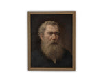 Vintage Framed Canvas Art // Framed Vintage Print // Vintage Painting // Vintage Portrait of a Man// Farmhouse print //#P-554