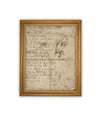 Vintage Framed Canvas Art // Framed Vintage Print // Vintage Painting // Neutral Minimalist Abstract Sketch Art //#MSC-107