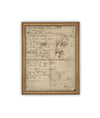 Vintage Framed Canvas Art // Framed Vintage Print // Vintage Painting // Neutral Minimalist Abstract Sketch Art //#MSC-107