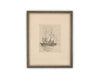 Vintage Framed Canvas Art // Framed Vintage Print // Vintage Painting // Vintage Boat Sketch // Farmhouse print //#COAS-150