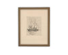 Vintage Framed Canvas Art // Framed Vintage Print // Vintage Painting // Vintage Boat Sketch // Farmhouse print //#COAS-150