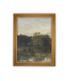 Vintage Framed Canvas Art // Framed Vintage Print Painting // Vintage Green Moody Landscape Set of 3 (sold individually) // #LAN-275