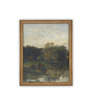 Vintage Framed Canvas Art // Framed Vintage Print Painting // Vintage Green Moody Landscape Set of 3 (sold individually) // #LAN-275