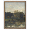 Vintage Framed Canvas Art // Framed Vintage Print Painting // Vintage Green Moody Landscape Set of 3 (sold individually) // #LAN-275