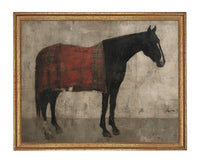 READY TO SHIP 11X14 Framed Horse Canvas Art Print: Equestrian Style