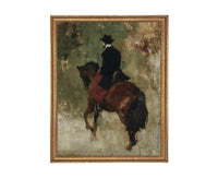 READY TO SHIP 18x24 Horse Painting Print Art: Framed Canvas Print