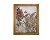 READY to SHIP 11x14 Vintage Canvas Print: Cottage Core French Cityscape Art