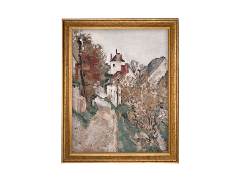 READY to SHIP 11x14 Vintage Canvas Print: Cottage Core French Cityscape Art