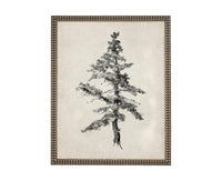 READY TO SHIP 16x20 Framed Tree Sketch: Black and White Canvas Art Print