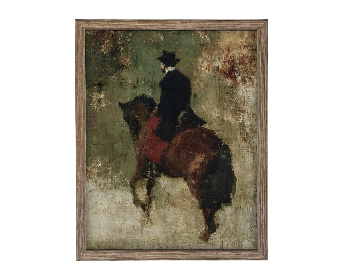 READY TO SHIP 18x24 Horse Painting Print Art: Framed Canvas Print