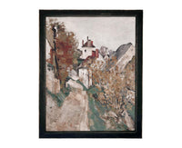 READY to SHIP 11x14 Vintage Canvas Print: Cottage Core French Cityscape Art