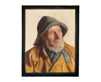 READY to SHIP 11x14 Framed Canvas Art // Framed Vintage Print // Vintage Portrait of a Fisherman// Farmhouse print //#P-556