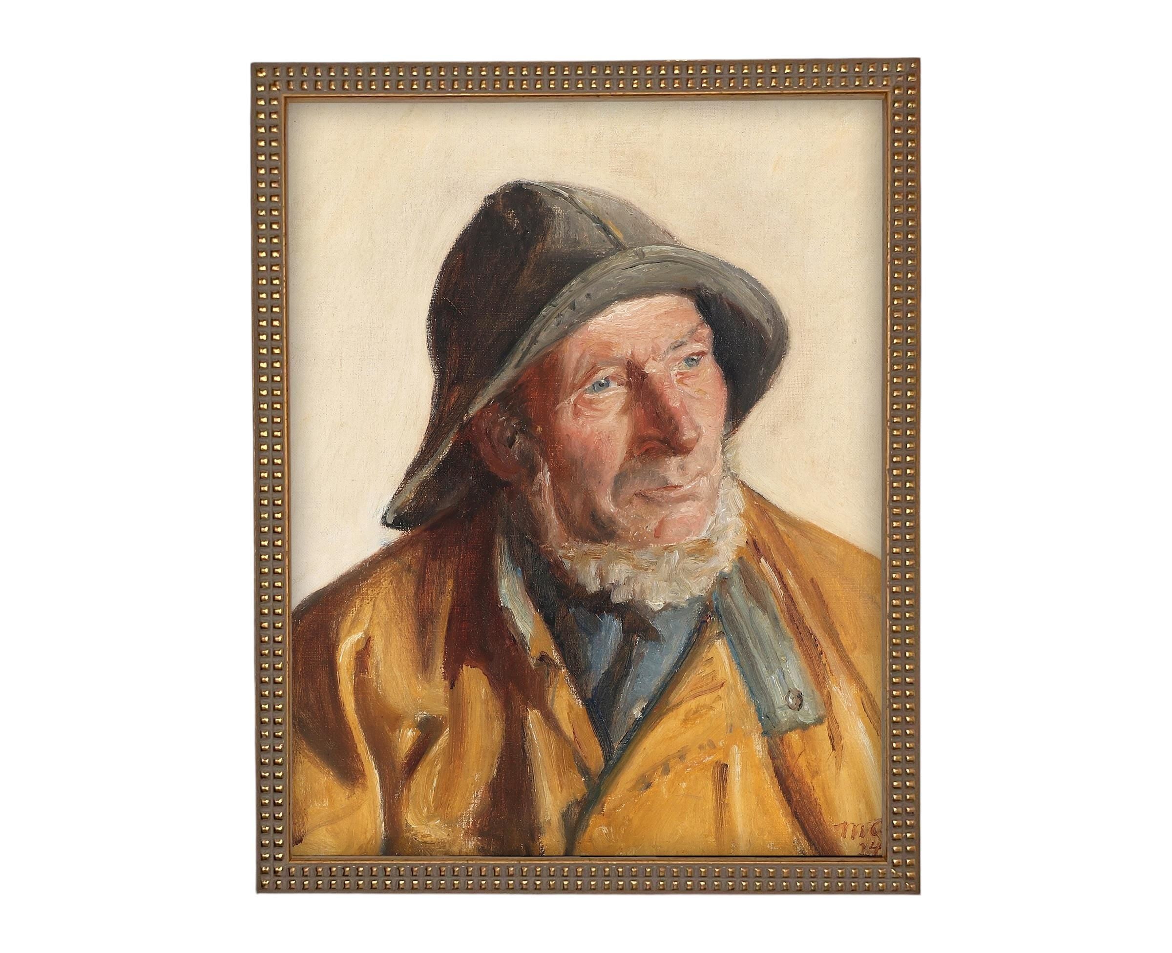 READY to SHIP 11x14 Framed Canvas Art // Framed Vintage Print // Vintage Portrait of a Fisherman// Farmhouse print //#P-556