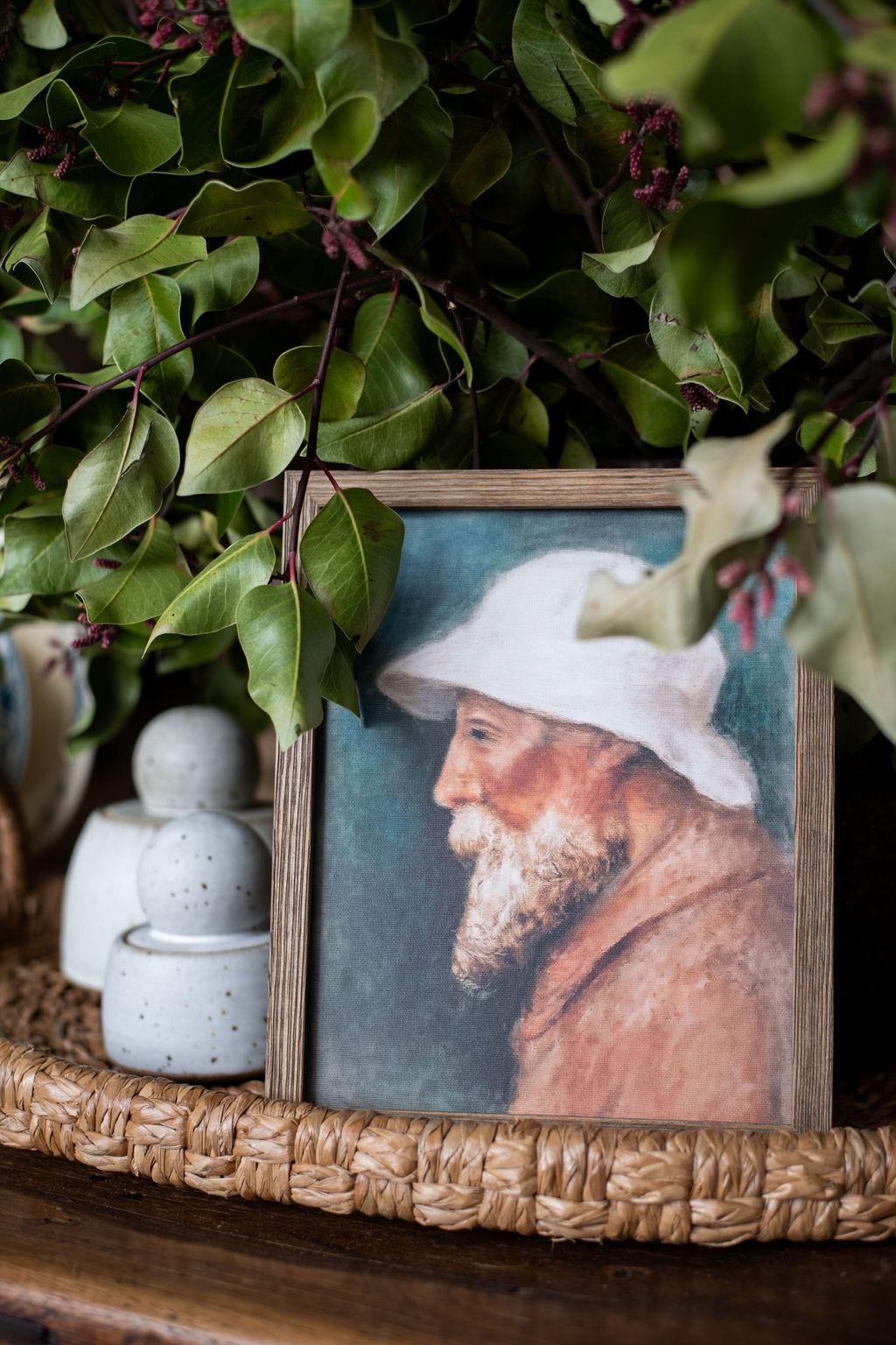 READY to SHIP 11x14 Fisherman Portrait Print - Framed Canvas Reproduction