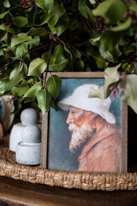 READY TO SHIP 8X10 Fisherman Portrait Print - Framed Canvas Reproduction