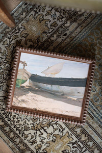 READY to SHIP 11x14 Framed Sailboat Canvas Art: Nautical Beach Print