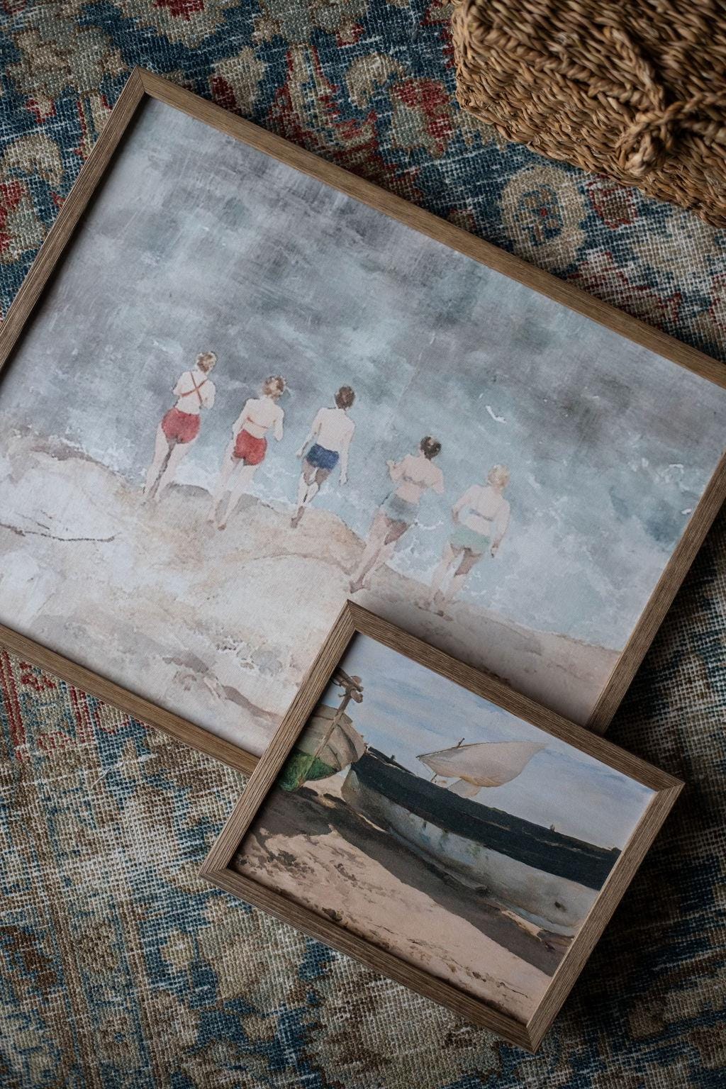 READY to SHIP 16X20 Beach Scene Framed Canvas Art Print #COAS-207