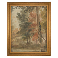 READY to SHIP 12x16 Vintage Canvas Print: Fall Farmhouse Landscape Art #LAN-282