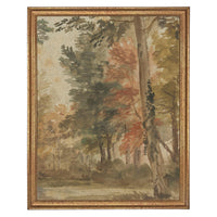 READY to SHIP 12x16 Vintage Canvas Print: Fall Farmhouse Landscape Art #LAN-282