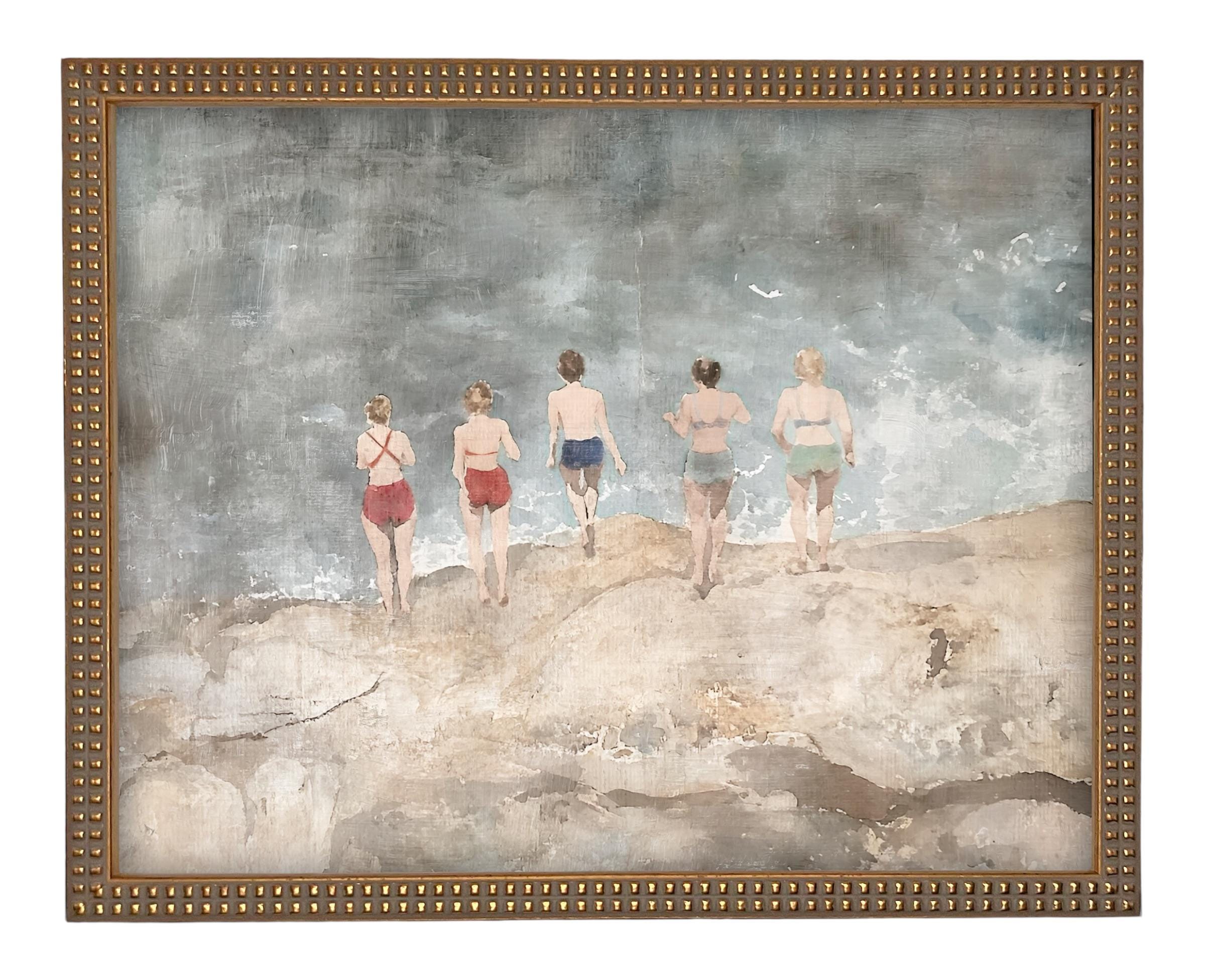 READY to SHIP 16X20 Beach Scene Framed Canvas Art Print #COAS-207