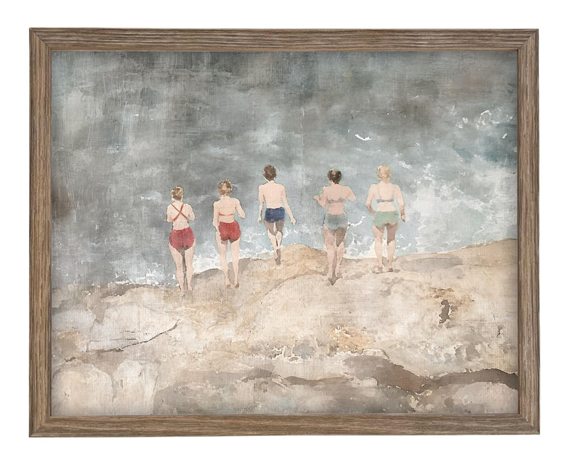 READY to SHIP 16X20 Beach Scene Framed Canvas Art Print #COAS-207