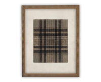 READY to SHIP 16x20 Vintage Canvas Print: Neutral Plaid Tapestry Art #MSC-109