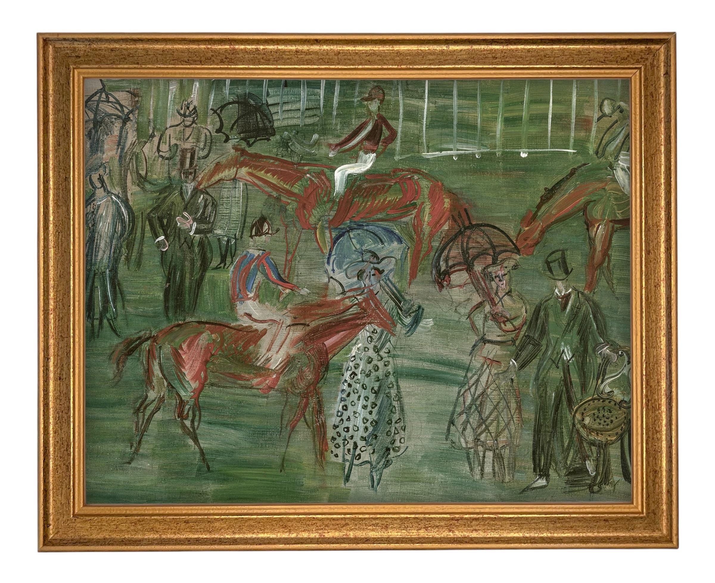 READY to SHIP 12x16 Framed Canvas Art // Framed Vintage Print // Vintage Painting // Race Day Equestrian Art // Farmhouse print //#A-201